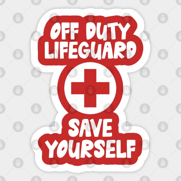 Lifeguard Off Duty Sticker by The WYLD Tribe